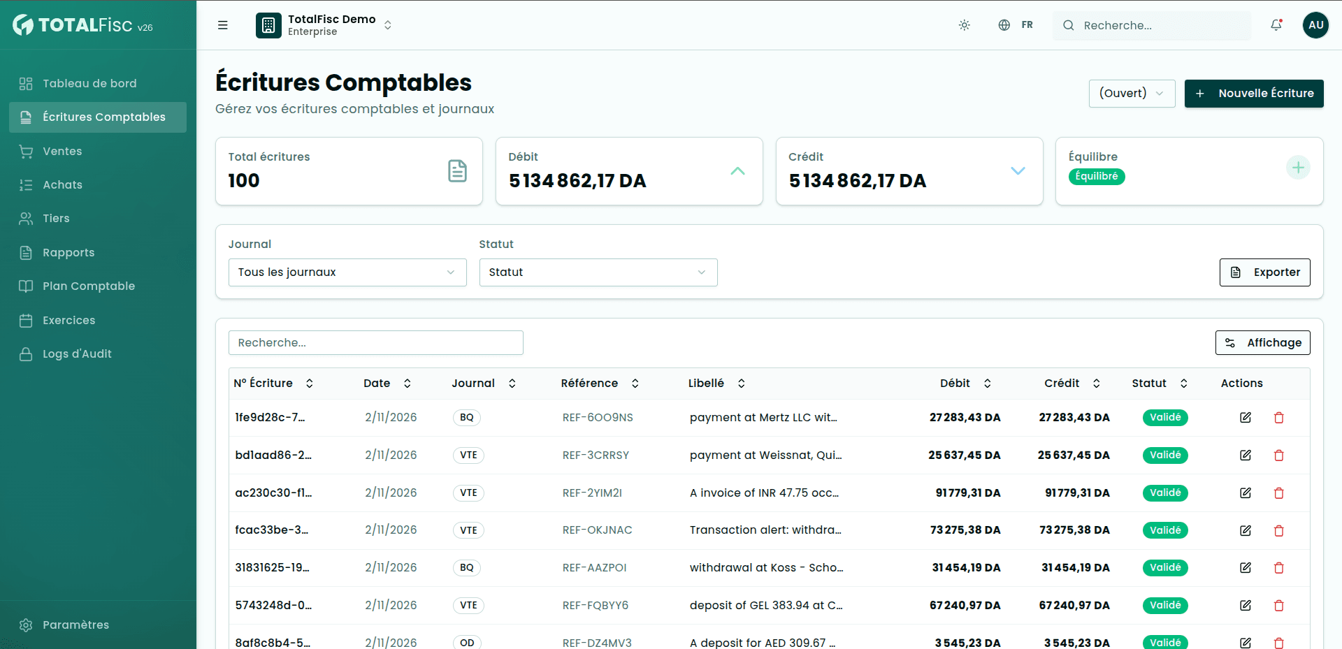 TOTALFisc – tableau de bord comptabilité et fiscalité